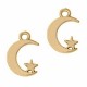 Metal charm Moon with star 17x11mm Gold